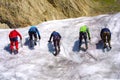 Ice climbing group Royalty Free Stock Photo