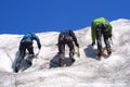 Ice climbing group Royalty Free Stock Photo