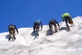 Ice climbing group Royalty Free Stock Photo