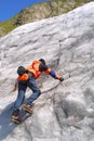 Ice climbing men Royalty Free Stock Photo