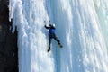 Ice climbing Royalty Free Stock Photo