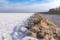 Ice on the coast at it ketelmeer