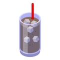 Ice cocktail icon, isometric style Royalty Free Stock Photo