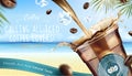 Ice coffee banner ads Royalty Free Stock Photo