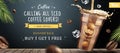 Ice coffee banner ads Royalty Free Stock Photo