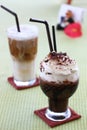 Ice coffee with cream