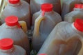 Ice cold beverages in half gallon containers Royalty Free Stock Photo