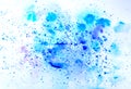 Ice cold blue turquoise frosty winter Christmas watercolor paint background texture Royalty Free Stock Photo