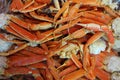 Ice cold king crab legs detail Royalty Free Stock Photo