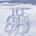 Ice Cold Letters Royalty Free Stock Photo