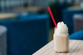 Ice cold, refreshing frappe coffee Royalty Free Stock Photo
