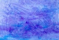 Ice cold snow blue violet frosty winter Christmas watercolor paint background texture Royalty Free Stock Photo