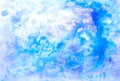 Ice cold snow blue violet frosty winter Christmas watercolor paint background texture