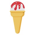 Ice Cone Color Vector icon which can be easily modified or edit Royalty Free Stock Photo