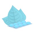 Ice cough drops icon, cartoon style