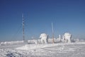 An ice-covered meteorological station Royalty Free Stock Photo