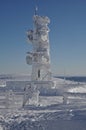 An ice-covered meteorological station Royalty Free Stock Photo