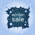 Ice crack winter sale Royalty Free Stock Photo