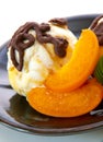 Ice cream with abricot. Royalty Free Stock Photo