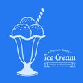 Ice Cream Background With Text Badge