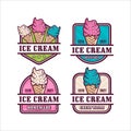 Ice Cream badge design premium collectiction