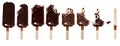 Ice Cream Bars Being Eaten Royalty Free Stock Photo