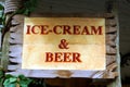 Ice-cream & beer sign