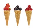 Ice cream berries fruits concept Royalty Free Stock Photo