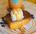 Ice cream, bread, toast, desserts, cool down, Thai desserts Royalty Free Stock Photo