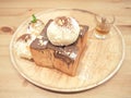 Ice cream bread toast Royalty Free Stock Photo