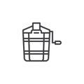 Ice cream bucket outline icon