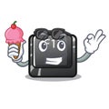 With ice cream button f12 isolated in the character Royalty Free Stock Photo