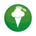 Ice cream button icon Royalty Free Stock Photo
