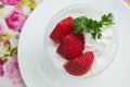 Ice-cream cake strawberry Royalty Free Stock Photo