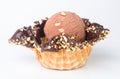 ice cream. Chocolate Ice Cream Scoop on a background Royalty Free Stock Photo