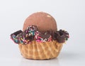 ice cream. Chocolate Ice Cream Scoop on a background Royalty Free Stock Photo