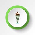 ice cream classes chocolate colored button icon. Element of ice cream illustration icon. Signs and symbols can be used for web,