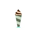 Ice cream classes chocolate colored icon. Element of ice cream illustration icon. Signs and symbols can be used for web, logo,