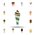 ice cream classes chocolate colored icon. Element of ice cream illustration icon. Signs and symbols can be used for web, logo,