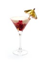 Ice-cream cocktail with cherry jam Royalty Free Stock Photo