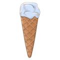 Ice cream. Colored doodle. Hand drawn sketch Royalty Free Stock Photo