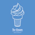 Ice Cream Cone Background With Text Badge