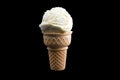 Ice cream cone on black Royalty Free Stock Photo