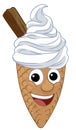 Ice Cream Cone Cartoon Character Mascot