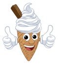 Ice Cream Cone Cartoon Character Mascot Thumbs Up Royalty Free Stock Photo