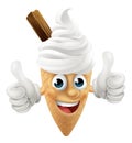 Ice Cream Cone Cartoon Character Mascot Thumbs Up