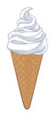 Ice Cream Cone Cartoon Illustration