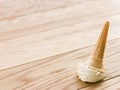 Ice Cream Cone Dropped On The Floor Royalty Free Stock Photo