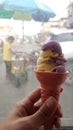 Eating ice cream in Ormoc City, Leyte, Philippines