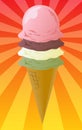 Ice cream cone illustration Royalty Free Stock Photo